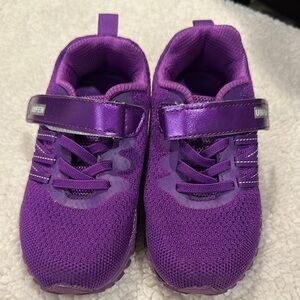 Purple Mesh Sneakers with Velcro Closure